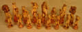 French Polychrome and Gilt-Heightened Carved Ivory Figural Chess Set - Bacchus Full Set