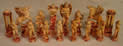 French Polychrome and Gilt-Heightened Carved Ivory Figural Chess Set - Venus Full Set