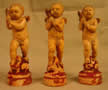 French Polychrome and Gilt-Heightened Carved Ivory Figural Chess Set - Venus Pawns