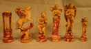 French Polychrome and Gilt-Heightened Carved Ivory Figural Chess Set - Venus Pieces
