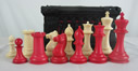 Jaques Club-Size Ivory Set from 1849/1850 - Red Pieces