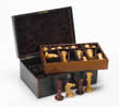 Antique English Alabaster Chess Set
