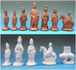 Castleford Ceramic Chess Pieces, Early 19th Century