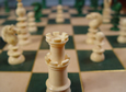 English Ivory Chess Rook on Leuchars Board