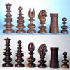 Old English Pattern Wooden Chess Set