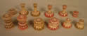 Indian Ivory Muslim Pattern Chess Set - Assorted Pieces
